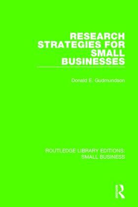 Gudmundson | Research Strategies for Small Businesses | Buch | 978-1-138-68541-3 | sack.de