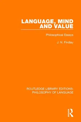 Findlay | Language, Mind and Value | Buch | 978-1-138-69114-8 | www.sack.de
