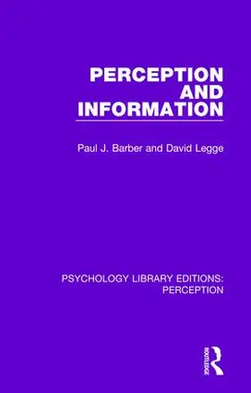 Barber / Legge |  Perception and Information | Buch |  Sack Fachmedien