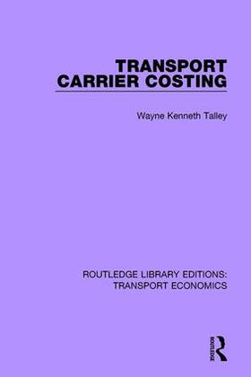 Talley |  Transport Carrier Costing | Buch |  Sack Fachmedien