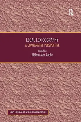 Aodha |  Legal Lexicography | Buch |  Sack Fachmedien