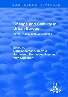 Andersson / Jorgensen / Ostendorf |  Change and Stability in Urban Europe | Buch |  Sack Fachmedien