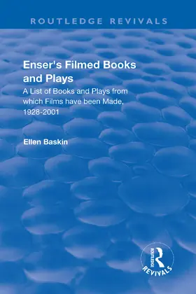 Baskin |  Enser’s Filmed Books and Plays | Buch |  Sack Fachmedien