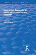 Cooper |  Managerial, Occupational and Organizational Stress Research | Buch |  Sack Fachmedien
