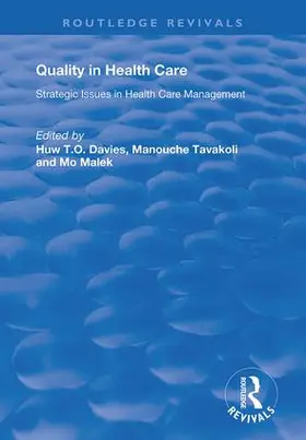 Tavakoli / Davies |  Quality in Health Care | Buch |  Sack Fachmedien