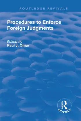 Omar | Procedures to Enforce Foreign Judgments | Buch | 978-1-138-72718-2 | www.sack.de