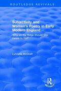 McGrath |  Subjectivity and Women's Poetry in Early Modern England | Buch |  Sack Fachmedien