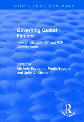 Fratianni / Savona | Governing Global Finance | Buch | 978-1-138-74213-0 | sack.de