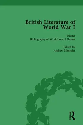 Potter / Tate / Maunder |  British Literature of World War I, Volume 5 | Buch |  Sack Fachmedien