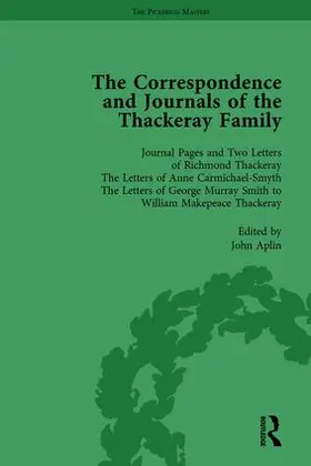 Aplin |  The Correspondence and Journals of the Thackeray Family Vol 1 | Buch |  Sack Fachmedien