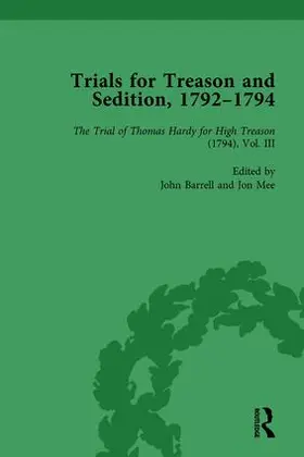 Barrell / Mee |  Trials for Treason and Sedition, 1792-1794, Part I Vol 4 | Buch |  Sack Fachmedien