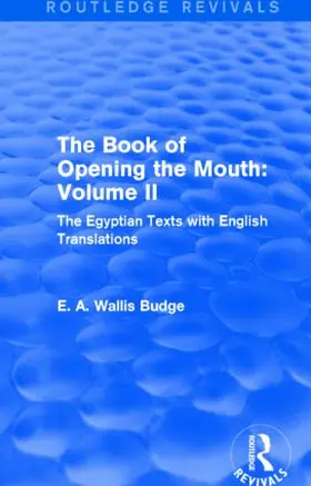 Budge |  The Book of the Opening of the Mouth | Buch |  Sack Fachmedien