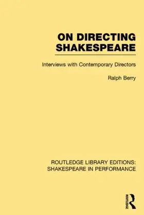 Berry |  On Directing Shakespeare | Buch |  Sack Fachmedien