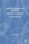Dowker |  Individual Differences in Arithmetic | Buch |  Sack Fachmedien