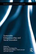 Nicolopoulou / Karatas-Ozkan / Janssen |  Sustainable Entrepreneurship and Social Innovation | Buch |  Sack Fachmedien