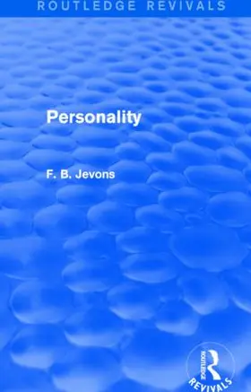 Jevons |  Personality (Routledge Revivals) | Buch |  Sack Fachmedien