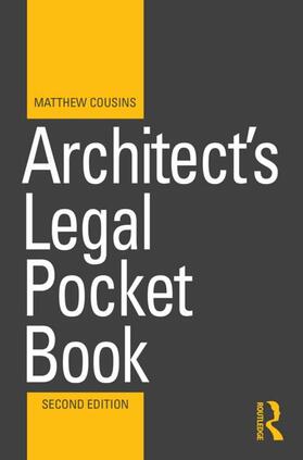 Cousins | Architect's Legal Pocket Book | Buch | 978-1-138-82144-6 | sack.de