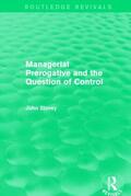 Storey |  Managerial Prerogative and the Question of Control | Buch |  Sack Fachmedien