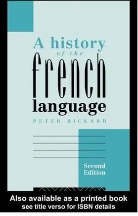 Rickard |  A History of the French Language | Buch |  Sack Fachmedien