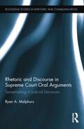 Malphurs |  Rhetoric and Discourse in Supreme Court Oral Arguments | Buch |  Sack Fachmedien
