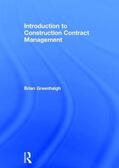 Greenhalgh |  Introduction to Construction Contract Management | Buch |  Sack Fachmedien