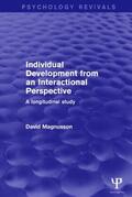 Magnusson |  Individual Development from an Interactional Perspective (Psychology Revivals) | Buch |  Sack Fachmedien