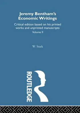 Stark |  Jeremy Bentham's Economic Writings | Buch |  Sack Fachmedien