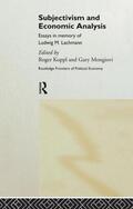 Koppl / Mongiovi |  Subjectivism and Economic Analysis | Buch |  Sack Fachmedien