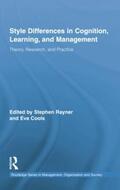 Rayner / Cools |  Style Differences in Cognition, Learning, and Management | Buch |  Sack Fachmedien