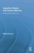 Gronas |  Cognitive Poetics and Cultural Memory | Buch |  Sack Fachmedien