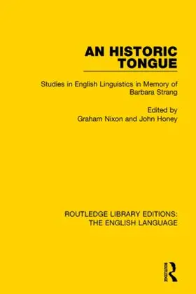 Nixon / Honey |  An Historic Tongue | Buch |  Sack Fachmedien