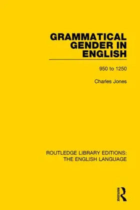 Jones |  Grammatical Gender in English | Buch |  Sack Fachmedien