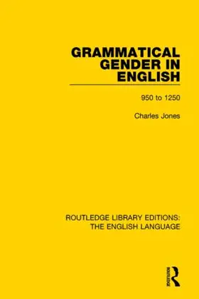 Jones |  Grammatical Gender in English | Buch |  Sack Fachmedien