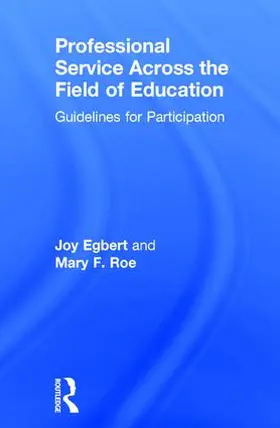 Egbert / Roe |  Professional Service Across the Field of Education | Buch |  Sack Fachmedien