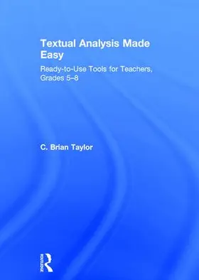 Taylor |  Textual Analysis Made Easy | Buch |  Sack Fachmedien