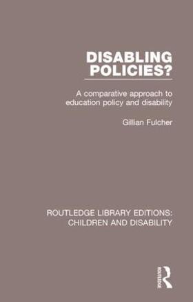 Fulcher |  Disabling Policies? | Buch |  Sack Fachmedien