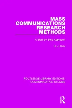 Hsia |  Mass Communications Research Methods | Buch |  Sack Fachmedien