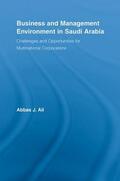 Ali |  Business and Management Environment in Saudi Arabia | Buch |  Sack Fachmedien