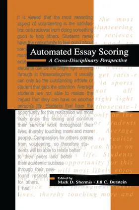Shermis / Burstein |  Automated Essay Scoring | Buch |  Sack Fachmedien