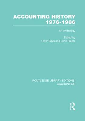 Boys / Freear |  Accounting History 1976-1986 | Buch |  Sack Fachmedien