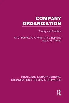 Barnes / Fogg / Stephens | Company Organization | Buch | 978-1-138-97130-1 | sack.de