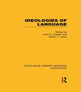 Joseph / Taylor |  Ideologies of Language | Buch |  Sack Fachmedien