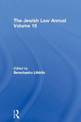 Lifshitz | The Jewish Law Annual Volume 15 | Buch | 978-1-138-97379-4 | www.sack.de