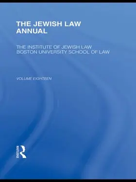 Lifshitz |  The Jewish Law Annual Volume 18 | Buch |  Sack Fachmedien