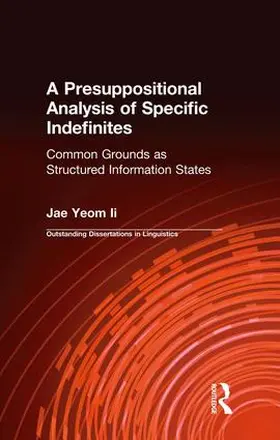 Yeom |  A Presuppositional Analysis of Specific Indefinites | Buch |  Sack Fachmedien
