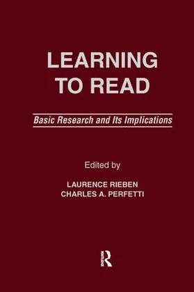 Rieben / Perfetti | Learning To Read | Buch | 978-1-138-97965-9 | sack.de