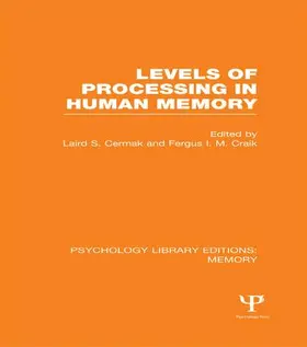 Cermak / Craik |  Levels of Processing in Human Memory (PLE | Buch |  Sack Fachmedien