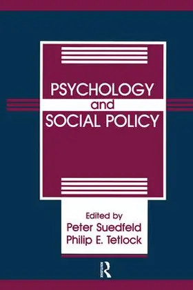 Suedfeld / Tetlock |  Psychology And Social Policy | Buch |  Sack Fachmedien