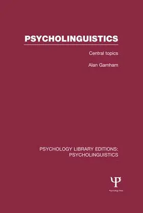 Garnham |  Psycholinguistics (PLE | Buch |  Sack Fachmedien