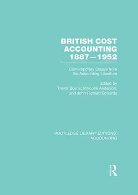 Boyns / Anderson / Edwards | British Cost Accounting 1887-1952 | Buch | 978-1-138-98794-4 | sack.de